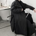 W1887 P185 Winter Long Over-the-knee Super Warm Cotton Coat Loose Japanese Niche Dark Gothic