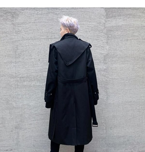 P125 Autumn and Winter Mid-length Men's Windbreaker Loose Lapel Jacket