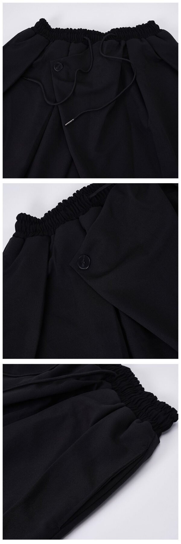 Dark Japanese Style Loose Pleated Straight Tube Men's Casual Pants