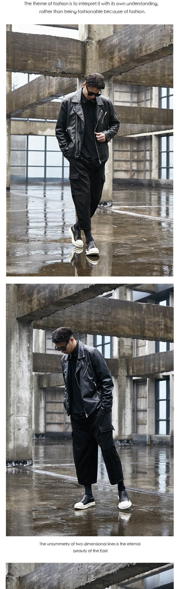 Wide Leg Dark Hong Kong Style Yamamoto Style Four Season Loose Straight Tube Men's Casual Pants