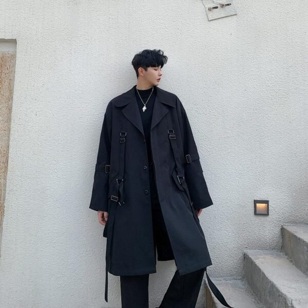 Japan Style Yoiji Yamamoto Trench Coat Trench Jacket Black Trench Coat Mens