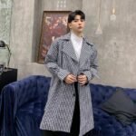 P135 New Plover Loose Long Windbreaker Jacket