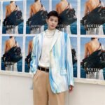 Retro Chinese Fashion Tie Dye Printing Casual Suit Autumn Blazers