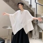Summer Dark Asymmetric Short Sleeve T-shirt