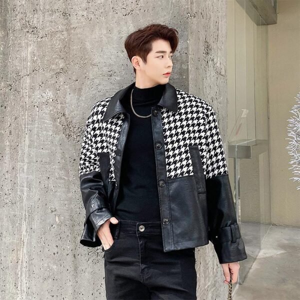 H1137 P115 Small Fragrant Wind and Leather Jacket