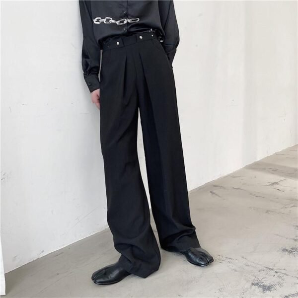 Korean Version of The Simple Buckle Decoration Suit Sweeping Men