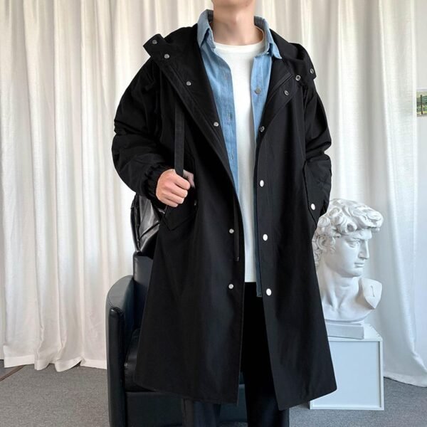 Dark Mid-length German Trench Coat