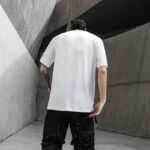 Men's loose stand collar short sleeve T-shirt