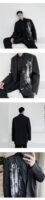 P115 Dark Pioneer Graffiti Print Personality Baggy Suit Jacket