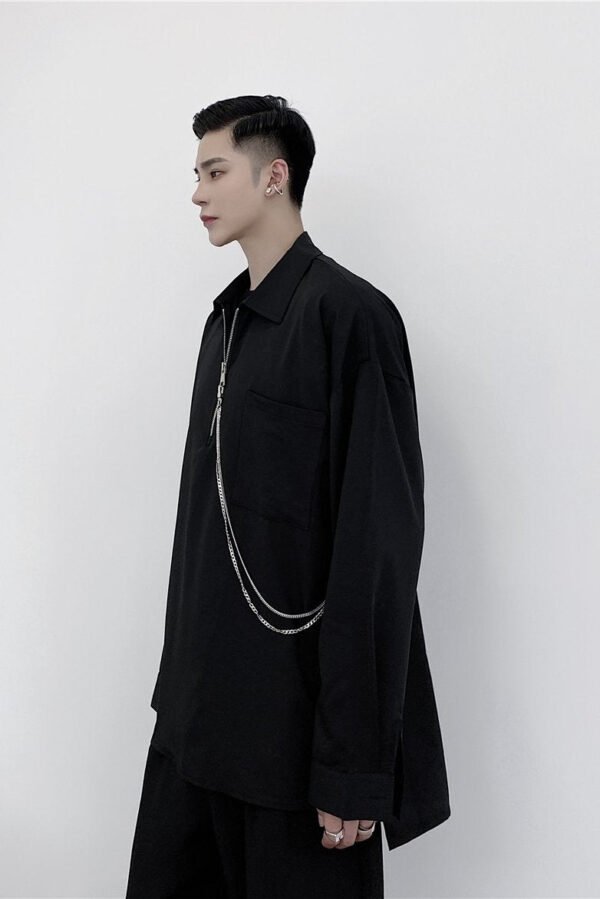 S87 Fall New Design Sense with Pendant-feeling Loose-fitting Casual Literary Shirt
