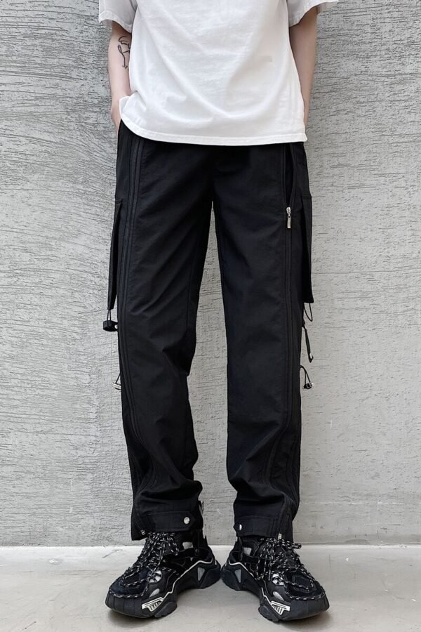 DK204 Casual Pants with Various Wearing Methods Men's Leggings and Overalls Loose Trend Straight Wide-leg Pants