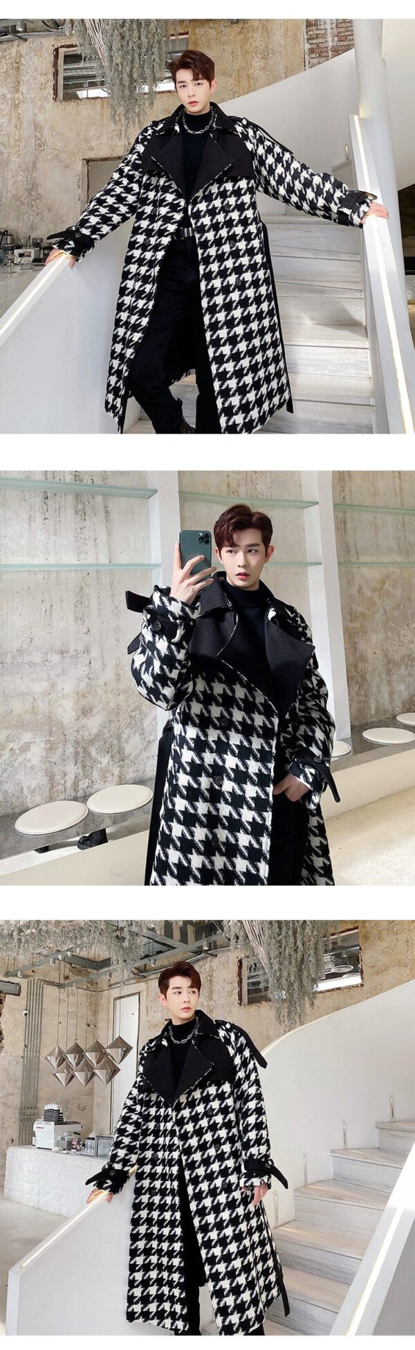 P165 Plus Cotton Thick Mid-length Windproof Coat Jacket