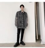 KK1662/P115 Mesh Hollow Edging Solid Color Loose Sunscreen Windbreaker Jacket