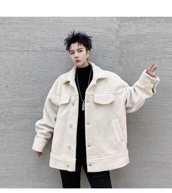 KK1576 Winter Pure Thicken Jacket Men's Loose Cotton Jacket