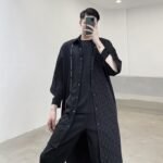 CS03 Korean Striped Stitching Shirt