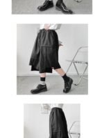 K1905 P65 Dark Asymmetric Japanese Loose Shorts