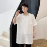 KK1665/P65 Hollow Round Neck Loose Short Sleeve T-shirt