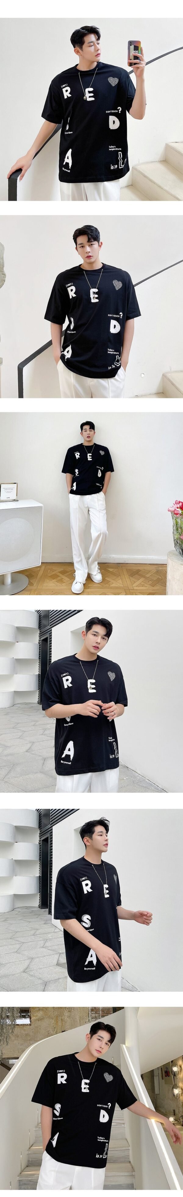 Ct106-p65 Summer Short Sleeve T-Shirt hip hop casual top T-shirt