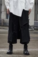 Uncle Nick's Same Loose Wide Leg Hairdresser Men's Casual Cropped Skirt Pants
