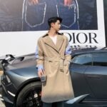 Fashion Men Stitching Long Windbreaker Jacket White Trench Coat Camel Trench Coat