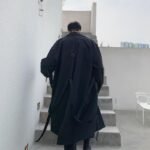 Japan Style Yoiji Yamamoto Trench Coat Trench Jacket Black Trench Coat Mens