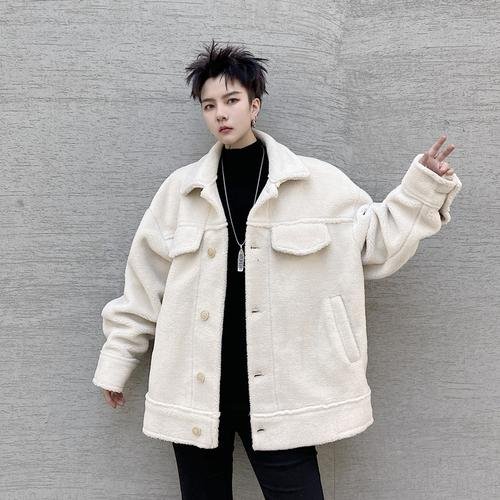 KK1576 Winter Pure Thicken Jacket Men's Loose Cotton Jacket