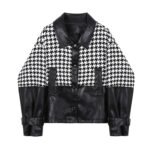 H1137 P115 Small Fragrant Wind and Leather Jacket