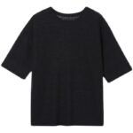 A345-1800-P50 Round Neck Casual T-shirt Hollowed Out Pure Cotton Short Sleeves