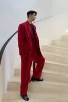 A246-3914-P135 Net Red Temperament Catwalk Streamer Long Suit