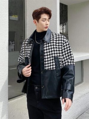 H1137 P115 Small Fragrant Wind and Leather Jacket