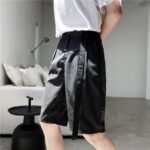 F48-P50 Detachable Ribbon Casual Elastic Short Trousers