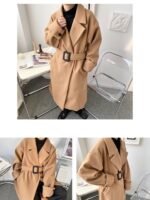 P120 Autumn and Winter Loose Decoration Woolen Coat
