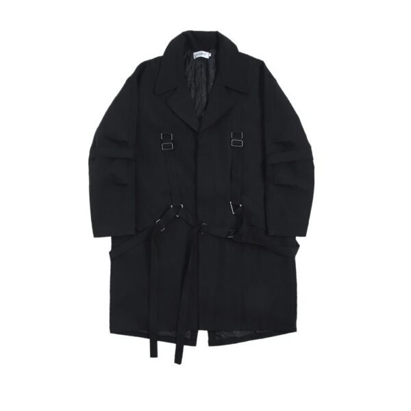 Japan Style Yoiji Yamamoto Trench Coat Trench Jacket Black Trench Coat Mens