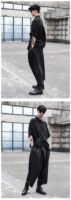 Dark Japanese Style Loose Pleated Straight Tube Men's Casual Pants