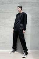 A452--652--P75  A New Round Collar, Dark Collar, Wind Jacket, Woolen Sweater, Men's Fashion Blazer  Tide