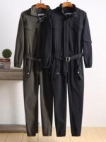 Trendy Hip Hop Suit Loose Legged Jumpsuit Autumn Wear American Jacket