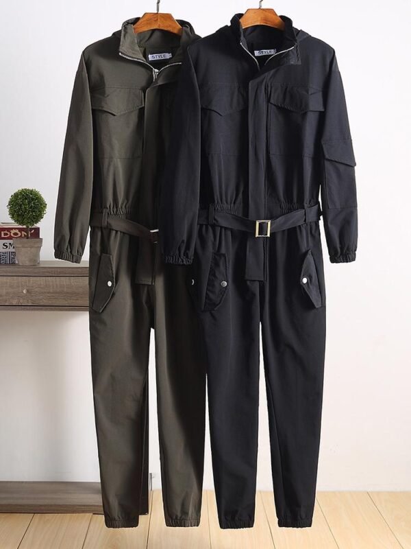 Trendy Hip Hop Suit Loose Legged Jumpsuit Autumn Wear American Jacket