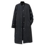 F419 New Men's Long Windbreaker Stand Collar Over The Knee Loose Trendy Casual Jacket