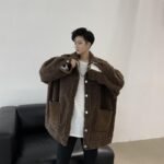 KK1252P155 Winter Fur Jacket Thickened Men's Loose Cotton Jacket
