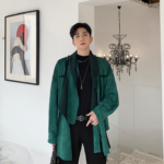 Fall Fashion Irregular Windbreaker Jacket Short Trenchcoat