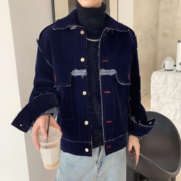 Ulzzang Vintage Burr Denim Jacket