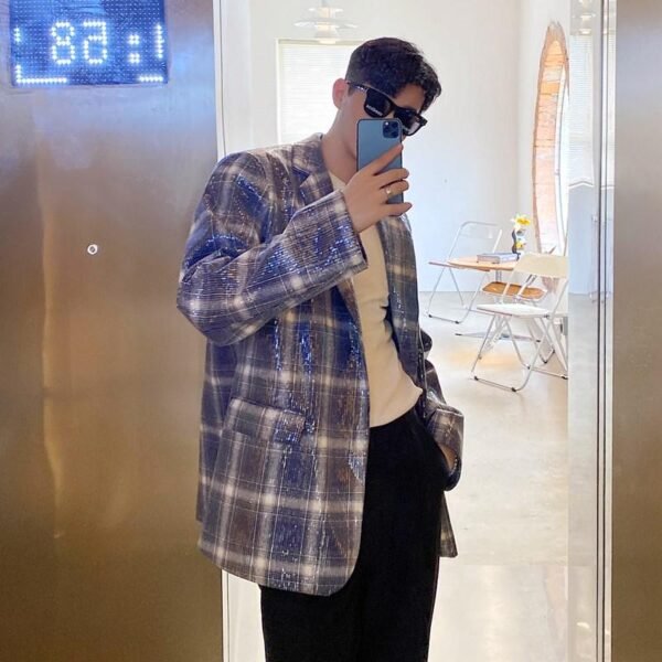 P140 Net Red Hairdresser Small Suit Jacket