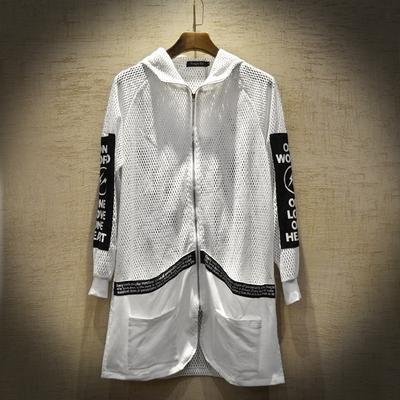 Fashion Streetwear Mesh Cardigan Mesh Jacket Loose Cardigan