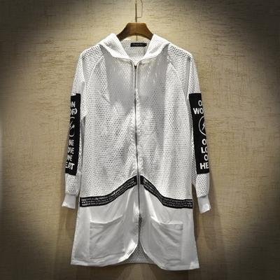 Fashion Streetwear Mesh Cardigan Mesh Jacket Loose Cardigan