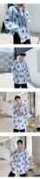 A261 Original Design Retro Style Ink Orchid Fashionable Loose Long Sleeve Shirt