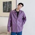 P110 New Loose Long Street Biker Jacket