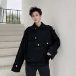 KK1598/P135 Layered Design Pullover Jacket