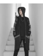 Fashion Streetwear Mesh Cardigan Mesh Jacket Loose Cardigan