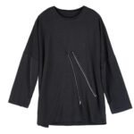 Original Design New Dark Yamamoto Style Zipper Long Sleeve T-shirt