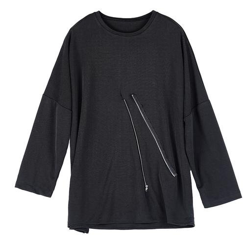 Original Design New Dark Series Yamamoto Yaosi Style Zipper Long Sleeve T-shirt